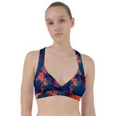 Background-abstrac Orange Sweetheart Sports Bra by nateshop