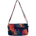 Background-abstrac Orange Removable Strap Clutch Bag View2