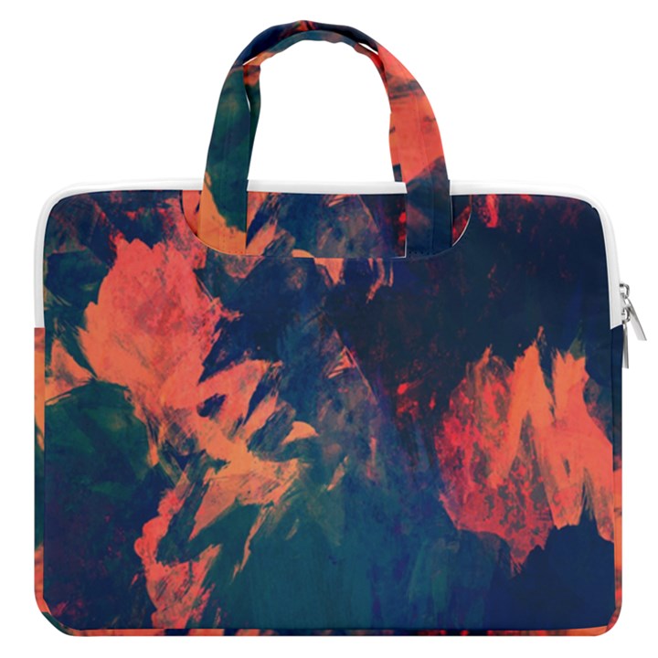 Background-abstrac Orange MacBook Pro 13  Double Pocket Laptop Bag