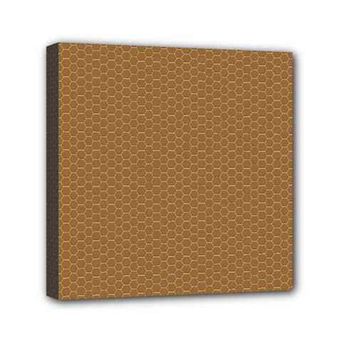 Template-wood Design Mini Canvas 6  X 6  (stretched) by nateshop