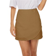 Template-wood Design Mini Front Wrap Skirt by nateshop