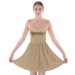 Template-wood Strapless Bra Top Dress by nateshop