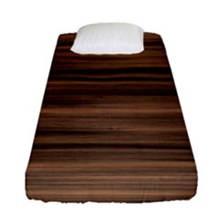 Texture Wood,dark Fitted Sheet (single Size) by nateshop