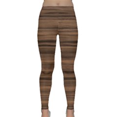 Texture Wood,dark Classic Yoga Leggings by nateshop