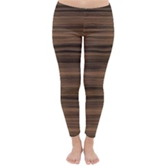 Texture Wood,dark Classic Winter Leggings by nateshop