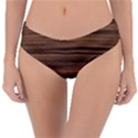 Texture Wood,dark Reversible Classic Bikini Bottoms View3