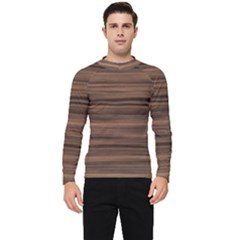 Texture Wood,dark Men s Long Sleeve Rash Guard