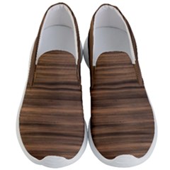 Texture Wood,dark Men s Lightweight Slip Ons by nateshop