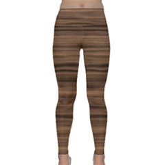 Texture Wood,dark Lightweight Velour Classic Yoga Leggings by nateshop