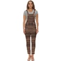 Texture Wood,dark Women s Pinafore Overalls Jumpsuit View1