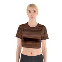 Texture-dark Wood Cotton Crop Top by nateshop