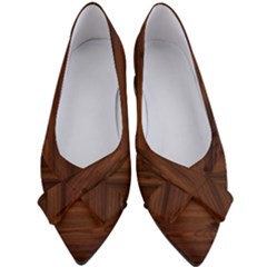 Texture-dark Wood Women s Bow Heels