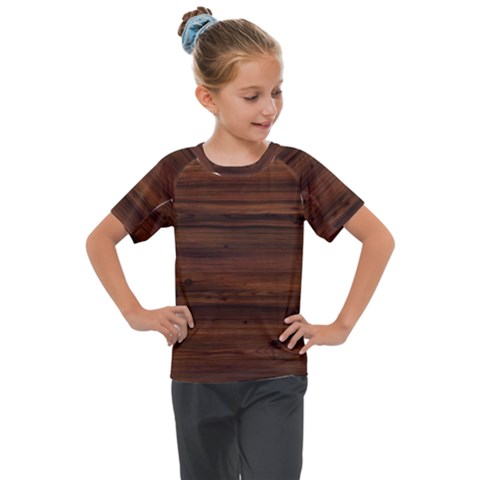 Texture-dark Wood Kids  Mesh Piece Tee by nateshop