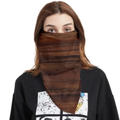 Texture-dark Wood Face Covering Bandana (triangle) by nateshop