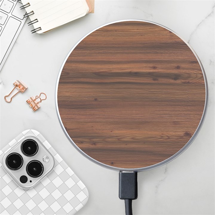 Texture-dark Wood Wireless Charger