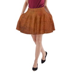 Brown A-line Pocket Skirt by nateshop