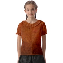 Brown Kids  Frill Chiffon Blouse