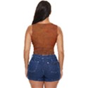 Brown Women s Sleeveless Wrap Top View4