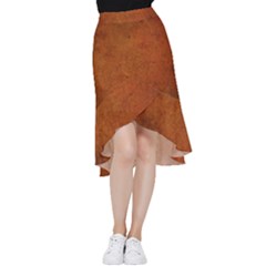 Brown Frill Hi Low Chiffon Skirt by nateshop