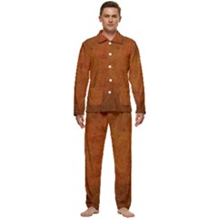 Brown Men s Long Sleeve Velvet Pocket Pajamas Set