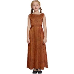 Brown Kids  Satin Sleeveless Maxi Dress