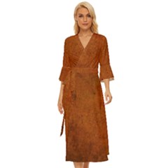 Brown Midsummer Wrap Dress