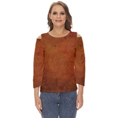 Brown Cut Out Wide Sleeve Top