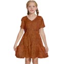 Brown Kids  Short Sleeve Tiered Mini Dress View1