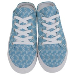 Snowflakes, White Blue Half Slippers by nateshop