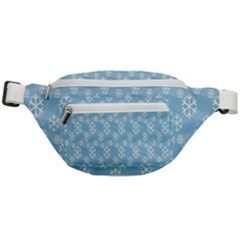 Snowflakes, White Blue Fanny Pack