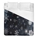 Snowflakes,white,black Duvet Cover (Full/ Double Size) View1