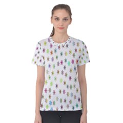 Snowflakes,colors Of The Rainbow Women s Cotton Tee