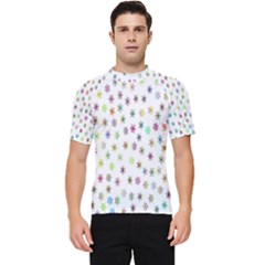 Snowflakes,colors Of The Rainbow Men s Short Sleeve Rash Guard