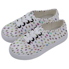 Snowflakes,colors Of The Rainbow Kids  Classic Low Top Sneakers by nateshop