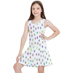 Snowflakes,colors Of The Rainbow Kids  Lightweight Sleeveless Dress by nateshop