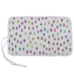 Snowflakes,colors Of The Rainbow Pen Storage Case (s) by nateshop