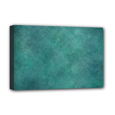 Dark Green Abstract Deluxe Canvas 18  X 12  (stretched) by nateshop