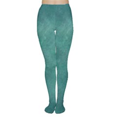 Dark Green Abstract Tights