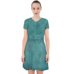 Dark Green Abstract Adorable in Chiffon Dress