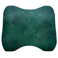 Dark Green Abstract Velour Head Support Cushion by nateshop