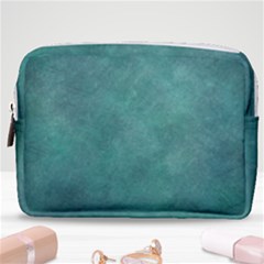 Dark Green Abstract Make Up Pouch (Medium)