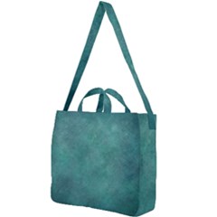 Dark Green Abstract Square Shoulder Tote Bag