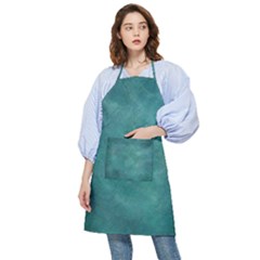 Dark Green Abstract Pocket Apron by nateshop