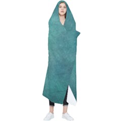 Dark Green Abstract Wearable Blanket