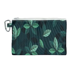 Leaves Canvas Cosmetic Bag (large) by nateshop