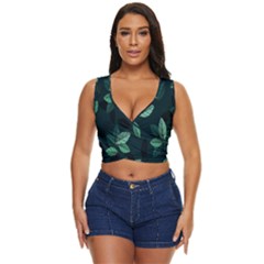 Leaves Women s Sleeveless Wrap Top