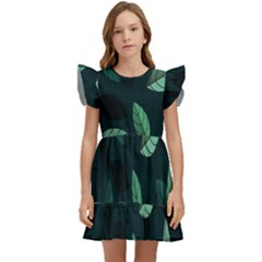 Leaves Kids  Winged Sleeve Dress