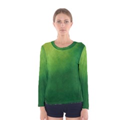 Light Green Abstract Women s Long Sleeve Tee