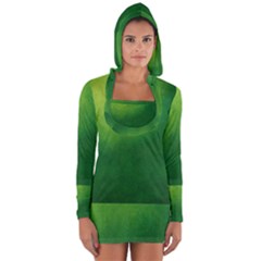 Light Green Abstract Long Sleeve Hooded T-shirt by nateshop