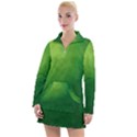 Light Green Abstract Women s Long Sleeve Casual Dress View1